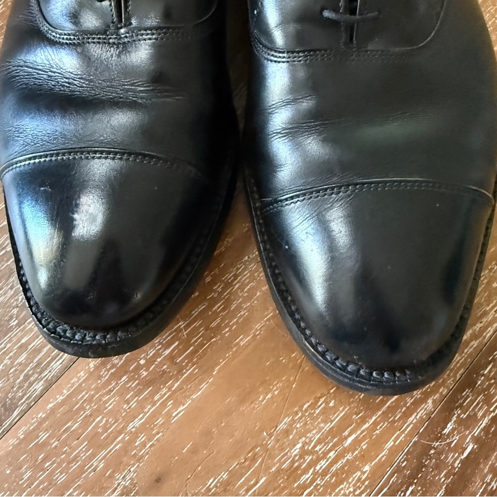 Allen Edmonds Black Leather Cap-Toe Oxfords - Picture 4 of 11